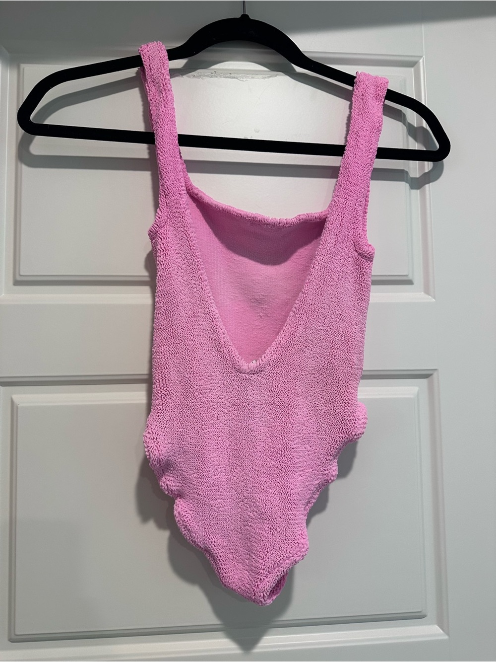 Hunza G Pink Textured One-Piece Swimsuit - Picture 2 of 3